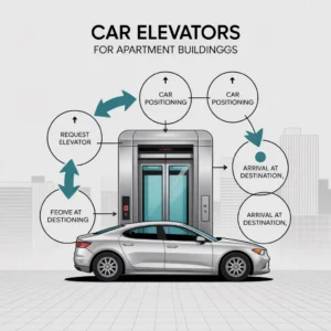 workflow of car elevator for apartments