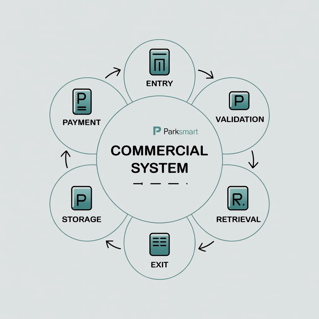 WORKFLOW OF COMMERCIAL PARKING SYSTEM
