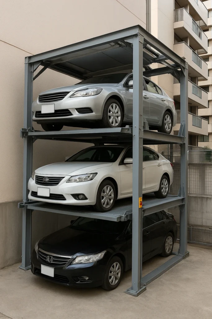objectives of three level parking system