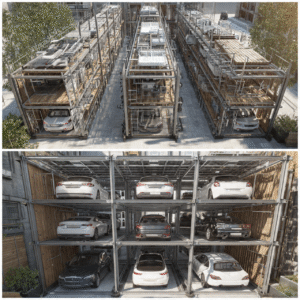Smart automated multi-level car parking system for space-saving urban parking solutions